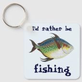 熱帯オパール魚、ヴィンテージ海洋水中競技動物 キーホルダー (正面)