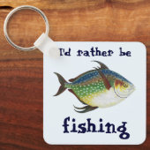 熱帯オパール魚、ヴィンテージ海洋水中競技動物 キーホルダー (正面)