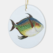 熱帯オパール魚、ヴィンテージ海洋水中競技動物 セラミックオーナメント (左)