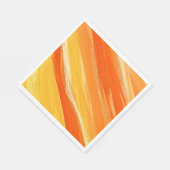 熱帯オレンジと黄色の対角線パターン スタンダードランチョンナプキン (角)