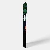 熱帯オレンジハイビスカスフラワーカスタマイズ可能ブラック Case-Mate iPhoneケース (裏面 / 右)