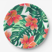 熱帯オレンジハイビスカス ペーパープレート (正面)