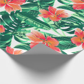 熱帯オレンジハイビスカス ラッピングペーパー (角)