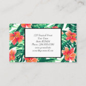 熱帯オレンジハイビスカス 名刺 (裏面)