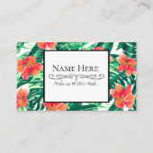 熱帯オレンジハイビスカス 名刺 (正面)