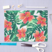 熱帯オレンジハイビスカス 薄葉紙 (クラフト)