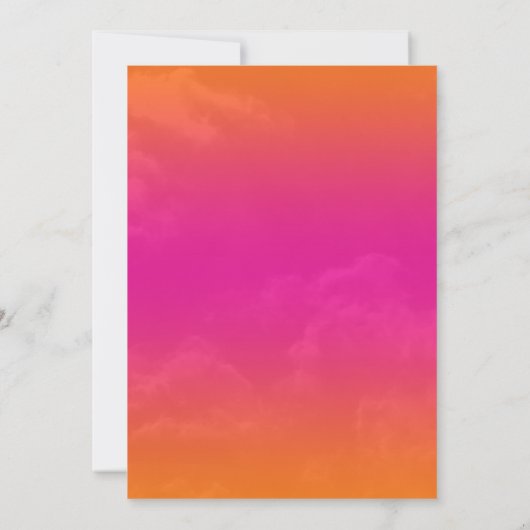 熱帯オレンジピンクの菓子16の誕生日 招待状 (裏面)