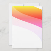 熱帯オレンジピンクシェード横ストリーム 招待状 (裏面)