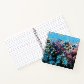 熱帯オレンジ色の魚とピンク色のサンゴ ノートブック (内部)