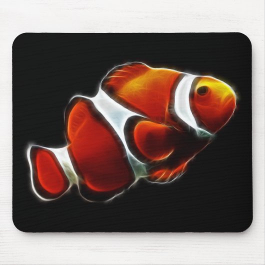 熱帯オレンジClownfishのピエロの魚 マウスパッド (正面)