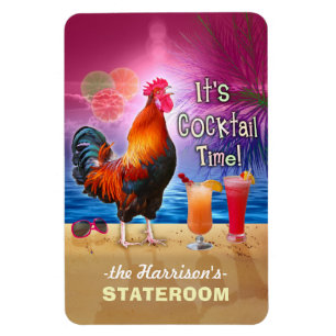 熱帯オンドリのカクテルのおもしろいな巡航Stateroom L マグネット