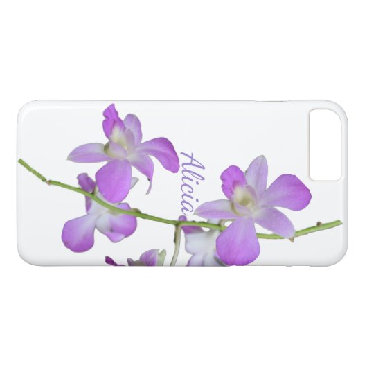 熱帯オーキッドパープルホワイト Case-Mate iPhoneケース (裏面(横))