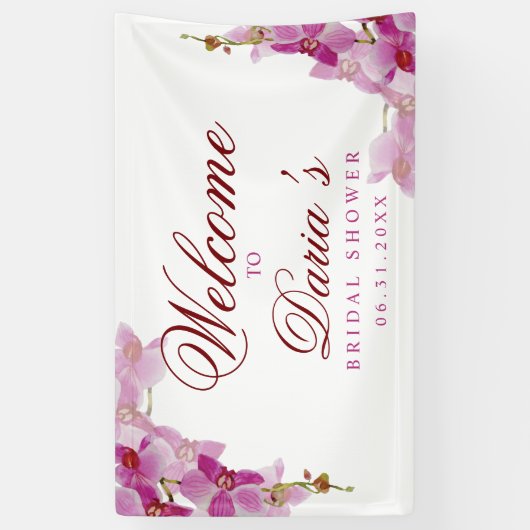 熱帯オーキッドフォトドロップタペストリー 横断幕 (縦)