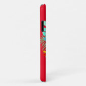 熱帯オーキッドモンステラハワイアンフローラレッドブルー Case-Mate iPhoneケース (裏面/右)