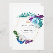 熱帯オーキッド金ゴールドフレームユダヤ写真 サンキューカード (正面/裏面)