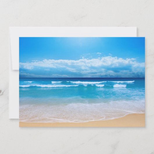 熱帯オーシャンビューの招待状 招待状 (正面)