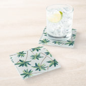 熱帯オーストラリアのキツネの尾のやし ガラスコースター (アングル)