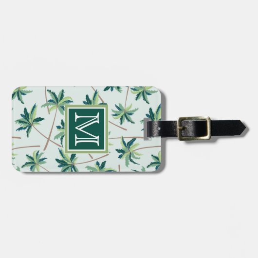 熱帯オーストラリアのキツネの尾のやし|モノグラム ラゲッジタグ (正面横)