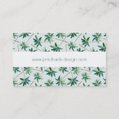 熱帯オーストラリアのキツネの尾のやし|モノグラム 名刺 (裏面)