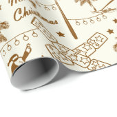 熱帯オーストラリア金ゴールド旅行  ラッピングペーパー (ロールコーナー)