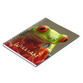 熱帯カエルの写真パーソナライズされた ノートブック (左側)