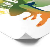 熱帯カエルデザイン ポスター (角)