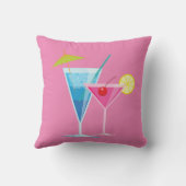 熱帯カクテル夏の枕をピンクに クッション (裏面)