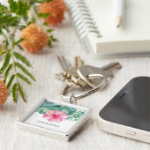 熱帯カスタマイズ可能なキーホルダー パーソナライズされた キーホルダー (側面)