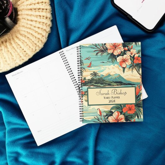 熱帯カスタマイズ可能な年間プランナーハードカバー プランナー手帳