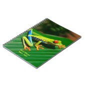 熱帯カスタマイズ雨林の緑の赤目のカエル ノートブック (左側)