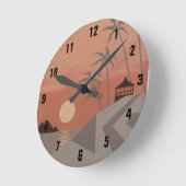 熱帯カッコいい時計 ラウンド壁時計 (傾斜)