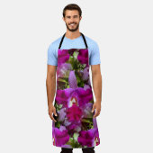 熱帯カトレヤオーキッドフラワー エプロン (着用した状態)