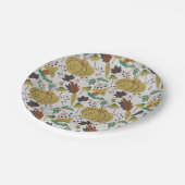 熱帯カボチャとニンジンのシームレスなパターン ペーパープレート (アングル)