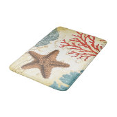 熱帯カラフルでカリブのなヒトデおよび珊瑚 バスマット (アングル)
