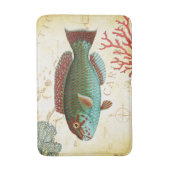 熱帯カラフルでカリブのな魚および珊瑚 バスマット (正面縦)