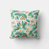 熱帯カラフルのジャングル動物のパターン クッション (正面)