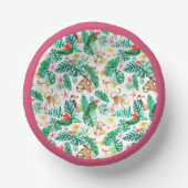 熱帯カラフルのジャングル動物のパターン ペーパーボウル (正面)