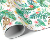 熱帯カラフルのジャングル動物のパターン ラッピングペーパー (ロールコーナー)