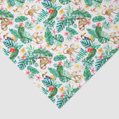 熱帯カラフルのジャングル動物のパターン 薄葉紙 (詳細)