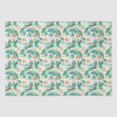 熱帯カラフルのジャングル動物のパターン 薄葉紙 (正面)