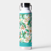 熱帯カラフルのジャングル生パーソナライズされた物 ウォーターボトル (正面)
