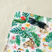 熱帯カラフルのジャングル生パーソナライズされた物 ビーチタオル (インサイチュ)