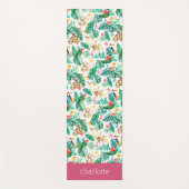 熱帯カラフルのジャングル生パーソナライズされた物 ヨガマット (正面)