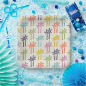 熱帯カラフルのヤシの木のパターン ペーパープレート (パーティー)