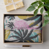 熱帯カラフルのヤシの木のパターン 薄葉紙 (ギフト)