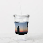 熱帯カラフルの夕日 アクリルタンブラー (左)