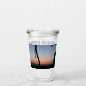 熱帯カラフルの夕日 アクリルタンブラー (裏面)