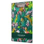 熱帯カラフルの花と動物のパターン クリップボード (左)