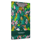 熱帯カラフルの花と動物のパターン クリップボード (右)