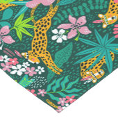 熱帯カラフルの花と動物のパターン ショートテーブルランナー (コーナー)